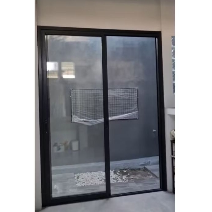pintu double kaca sleding door (2 daun) aluminium