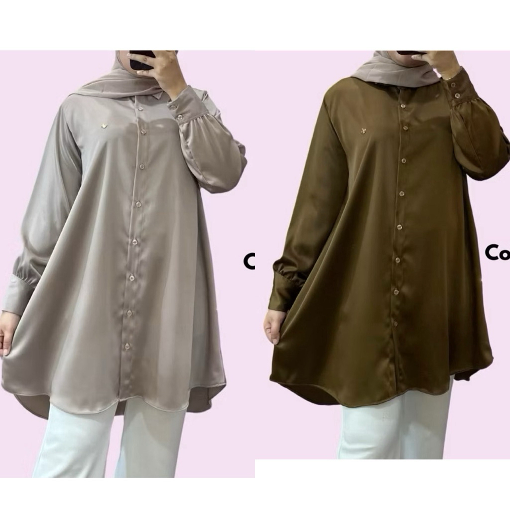 By Dolla - Aqeela Tunik Bamboo Silk - Tunik By Dolla - Blouse By Dolla -Tunik Jumbo