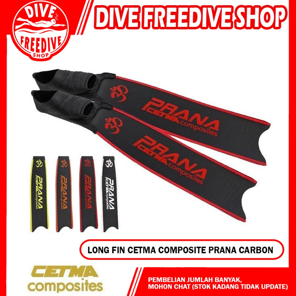 Long Fin Cetma Composites Prana Carbon Fins Kaki Katak Panjang Karbon Freediving Freedive Spearfishi