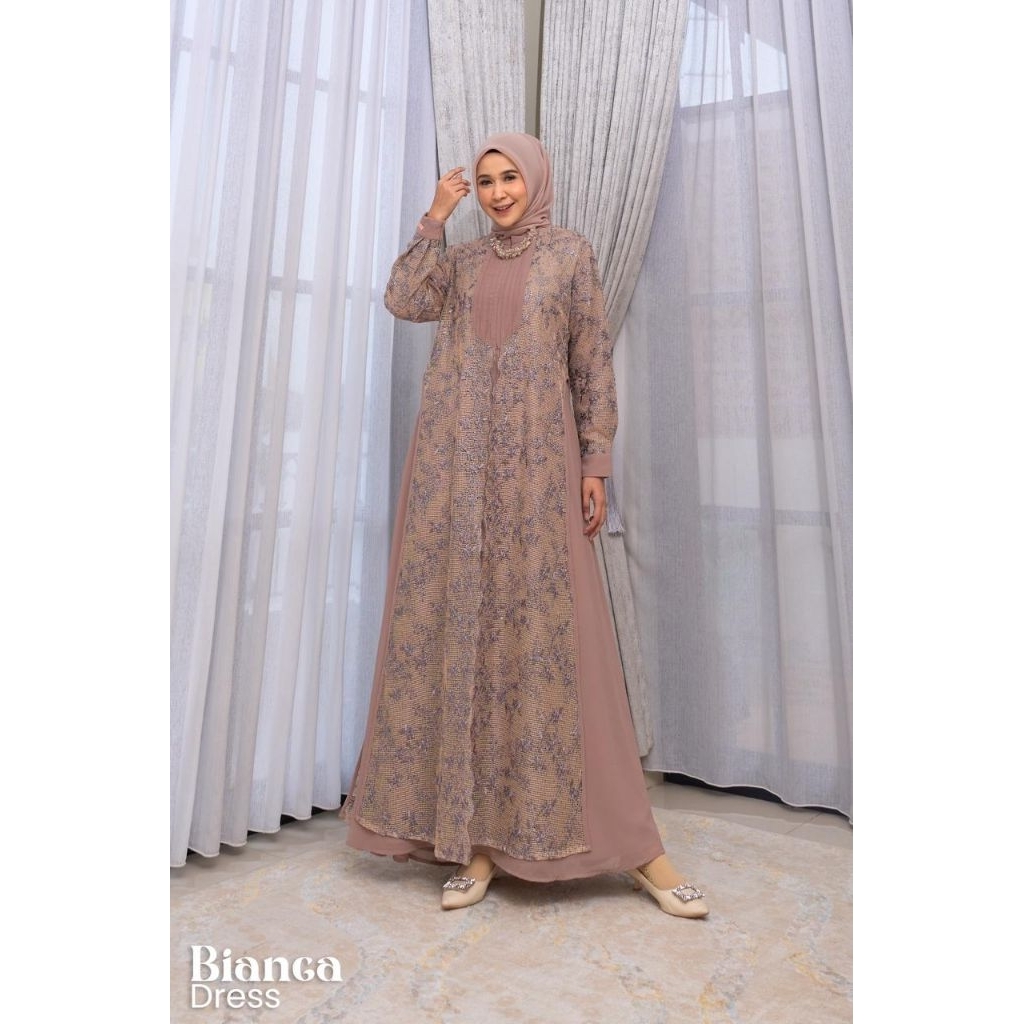 bianca dress  terbaru by marevi ori /bianca dress merek marevi mewah