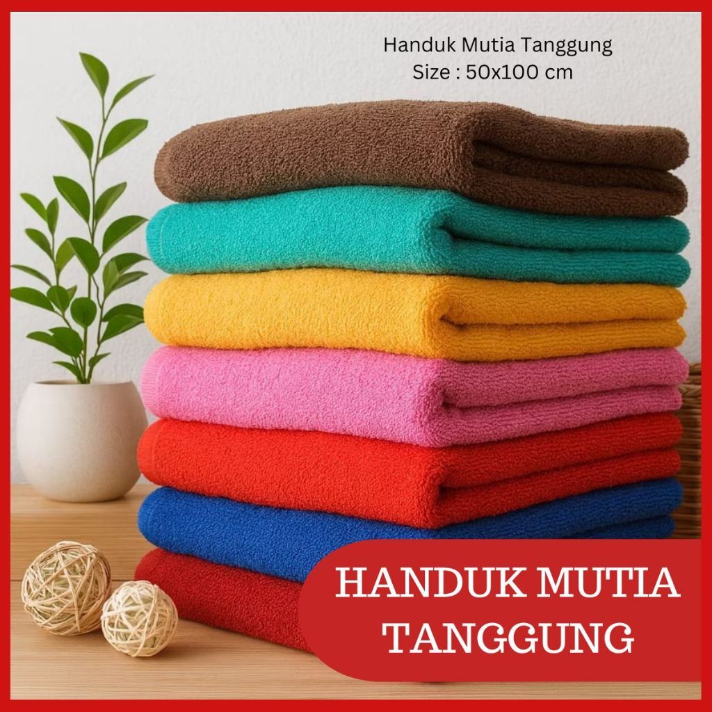 Handuk Mutia Tanggung / Handuk Mandi Polos Mutia 50 x 100