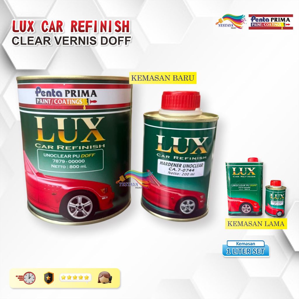 LUX CAR REFENISH VERNIS DOFF CAT PU CLEAR LUX 1 KG