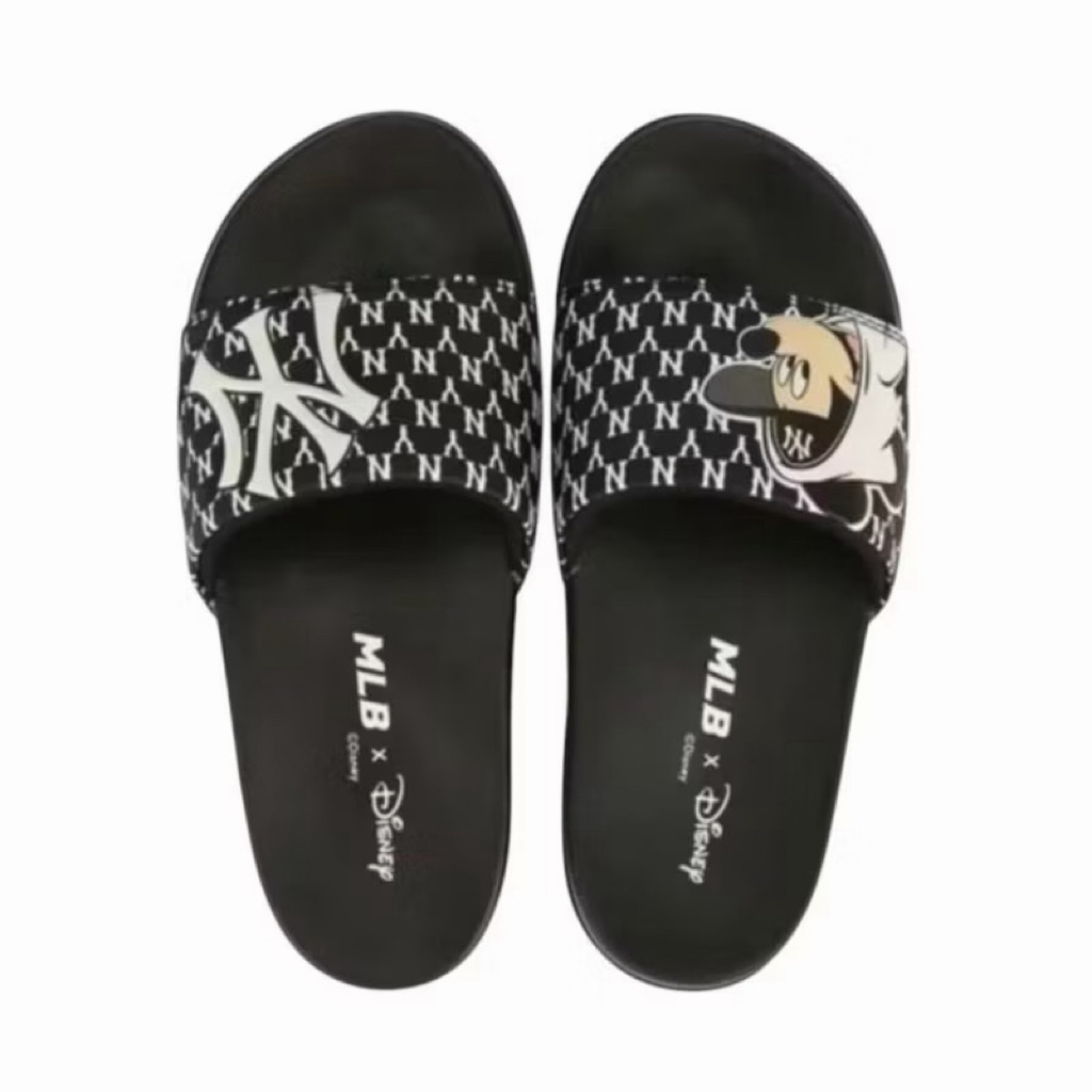 Sandal Slide MLB x Disney NY Yankees Black White
