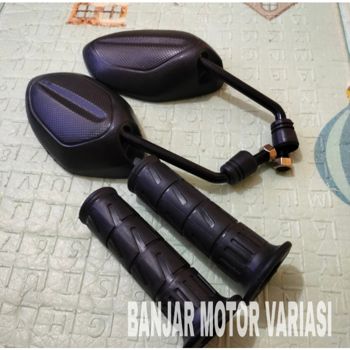 Paket Handgrip Grip Kaze + Spion Standar Beat / Spion Beat, Beat Karbu, Beat Fi, Beat Deluxe
