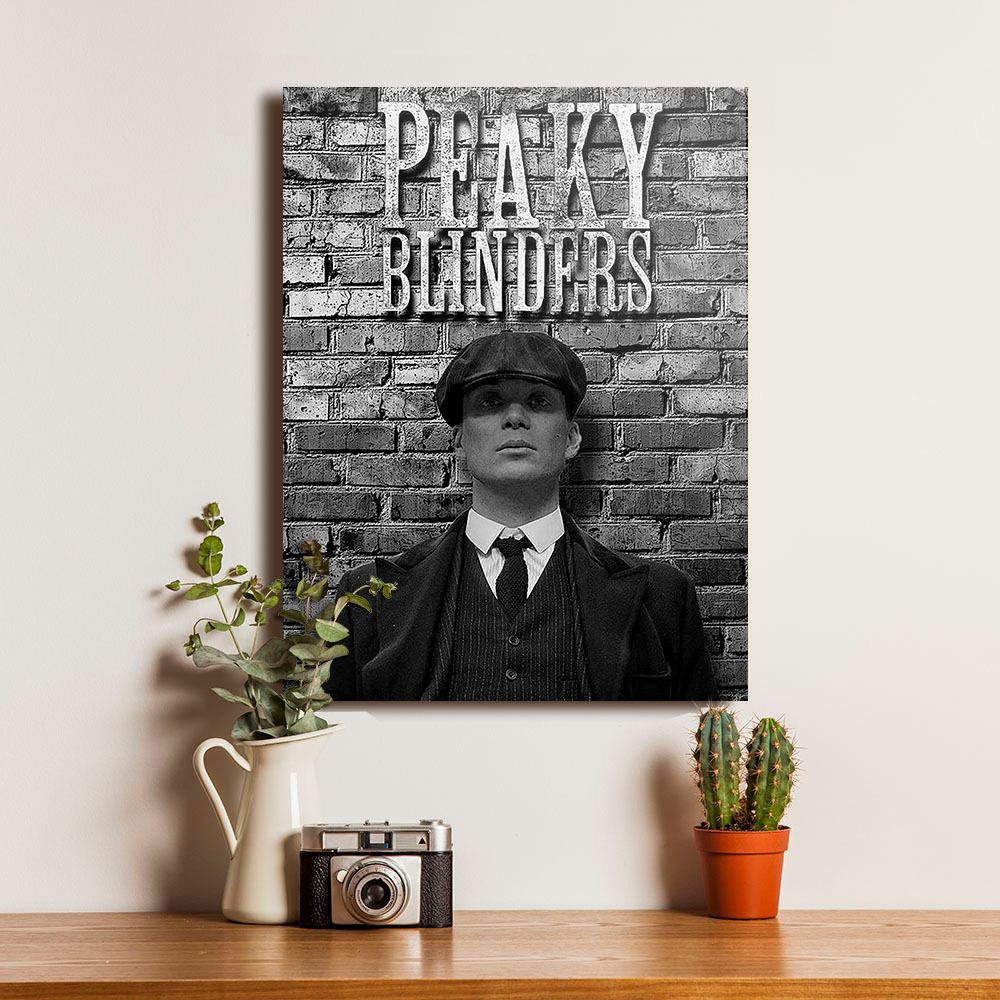 Peaky Blinders Poster Film Wall Decor Hiasan Dinding Bingkai Kayu Siap Pasang