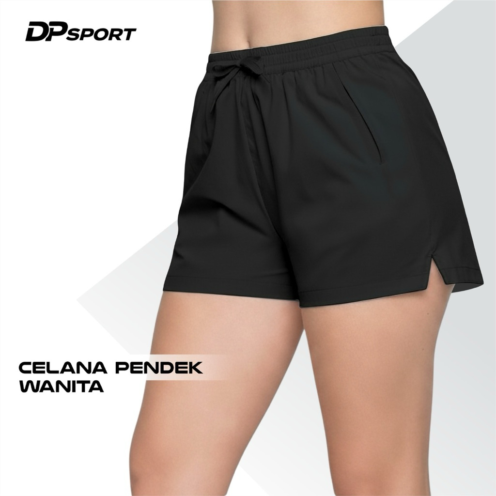 Celana Pendek Voli Cewek Celana Olahraga Perempuan Short Pants Hitam polos sport Celana bahan tebal