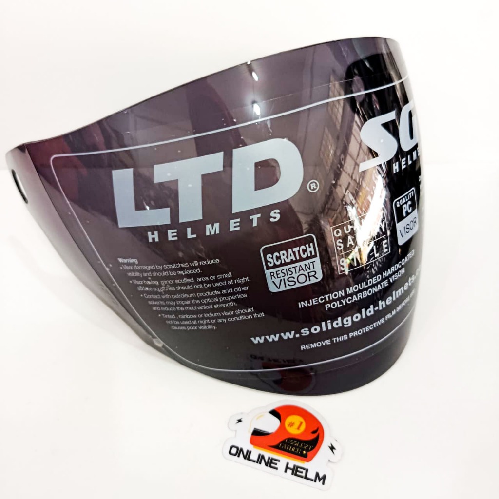 KACA VISOR HELM LTD SPORT ASLI ORIGINAL 100 % HITAM PEKAT