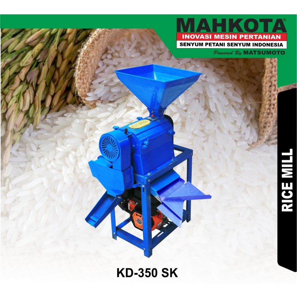 mesin giling padi/heleran mini kd350-SK pisah dedak kasar dan halus TANPA MESIN PENGGERAK