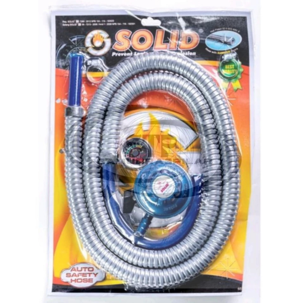 SAMUDRA SOLID Selang Komplit Gas dan Regulator Meter 6552 Tekanan Rendah