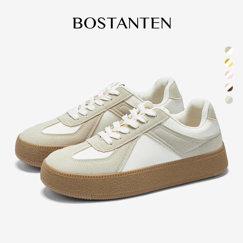 [Wenny shoes] BOSTANTEN Nami Sepatu Sneakers Wanita Sport Shoes Cream Pink Nyaman dan Serbaguna