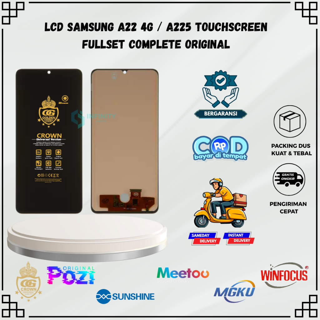 LCD SAMSUNG A22 4G / (SAMSUNG GALAXY A22 4G) / A225 4G TOUCHSCREEN FULLSET COMPLETE ORIGINAL