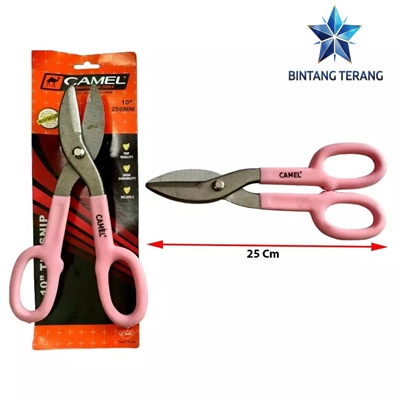 Gunting Seng Plat CAMEL 10" Inch / Gunting Baja Pemotong Karpet Aluminium Tin Snip Hollow 10 Inci - 