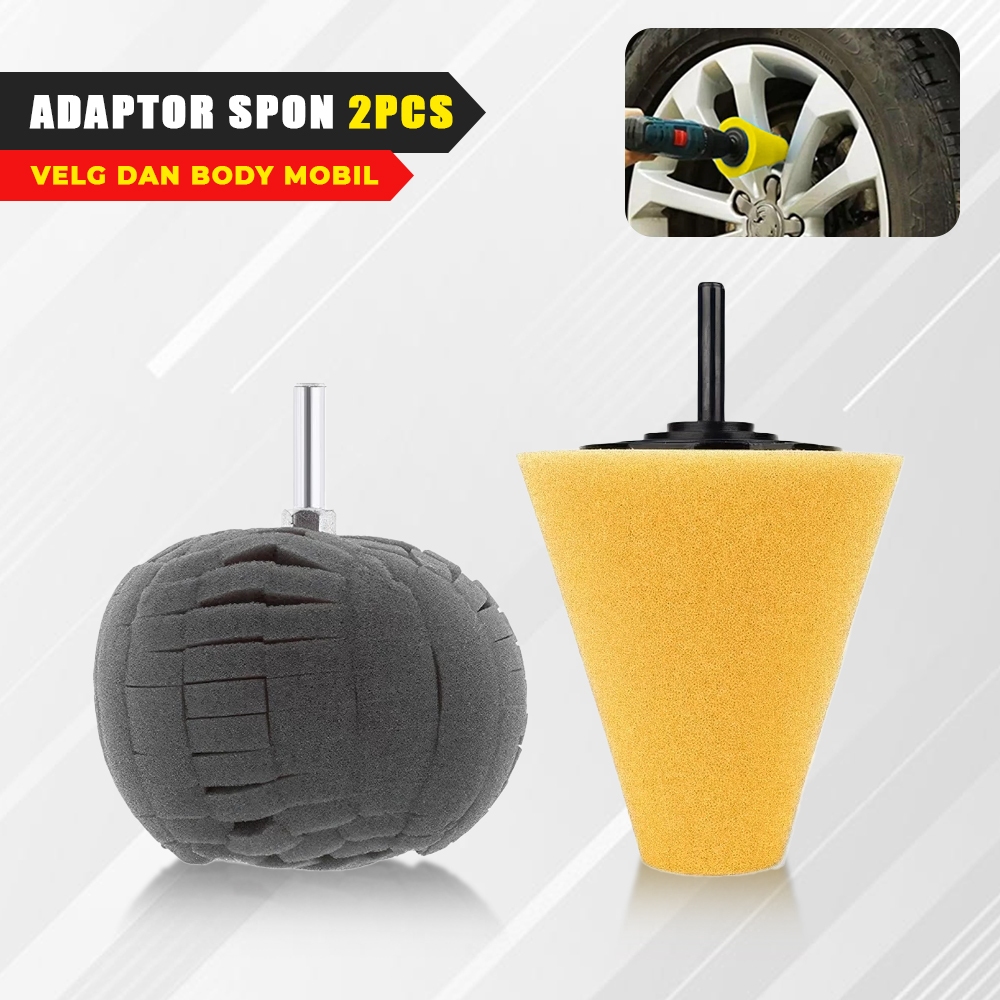 Adaptor Bor Spons Universal Bor Spons Pemoles Pembersih Ban Mobil Alat Poles Mobil Praktis
