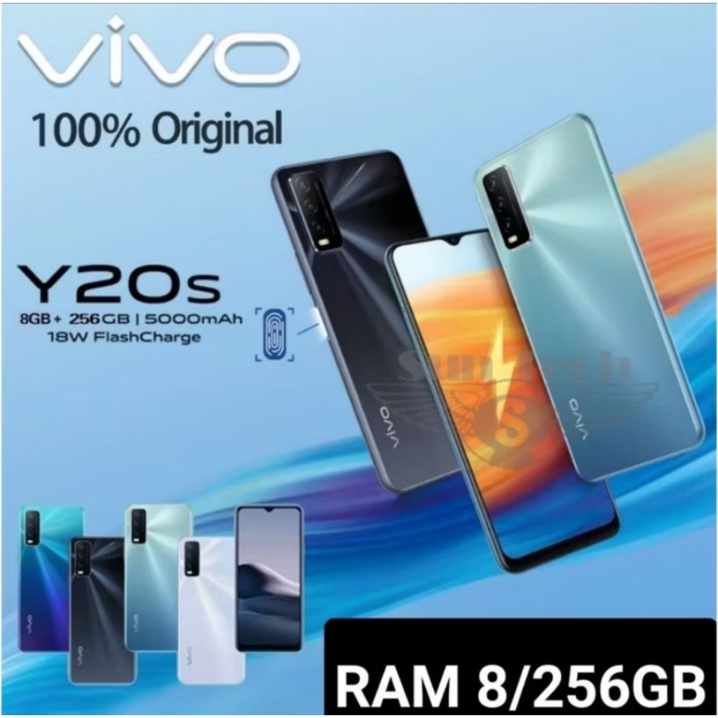 (COD) (ORi) BERGARANSI Hp VIVO Y20s G RAM 8+256GB | Baterai 5000mAh | IPS LCD Layar 6,51 inchi | Kam