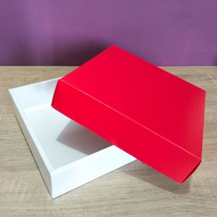 Dus kue / Box kue lapis legit / kue brownies fudgy 20x20x5 double wall warna merah