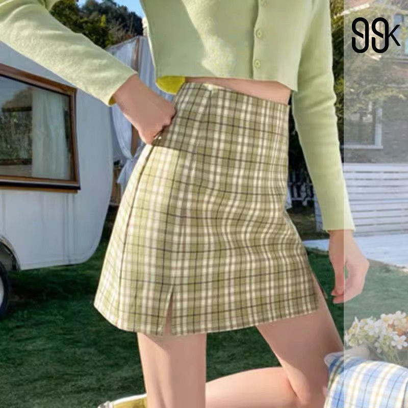 [Premium] Preppy High Waist Plaid Short Skirt 2113 (S-XXL)