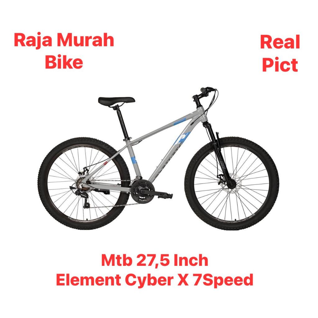 sepeda gunung mtb 27,5 inch element cyber X 7 speed frame alloy