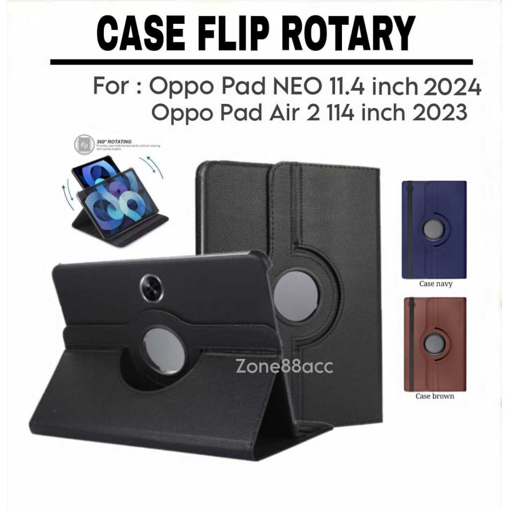 Sarung Rotary Oppo Pad NEO 11.4"inch 2024 / Oppo Pad Air 2 2023 / case oppo pad neo / case oppo pad 