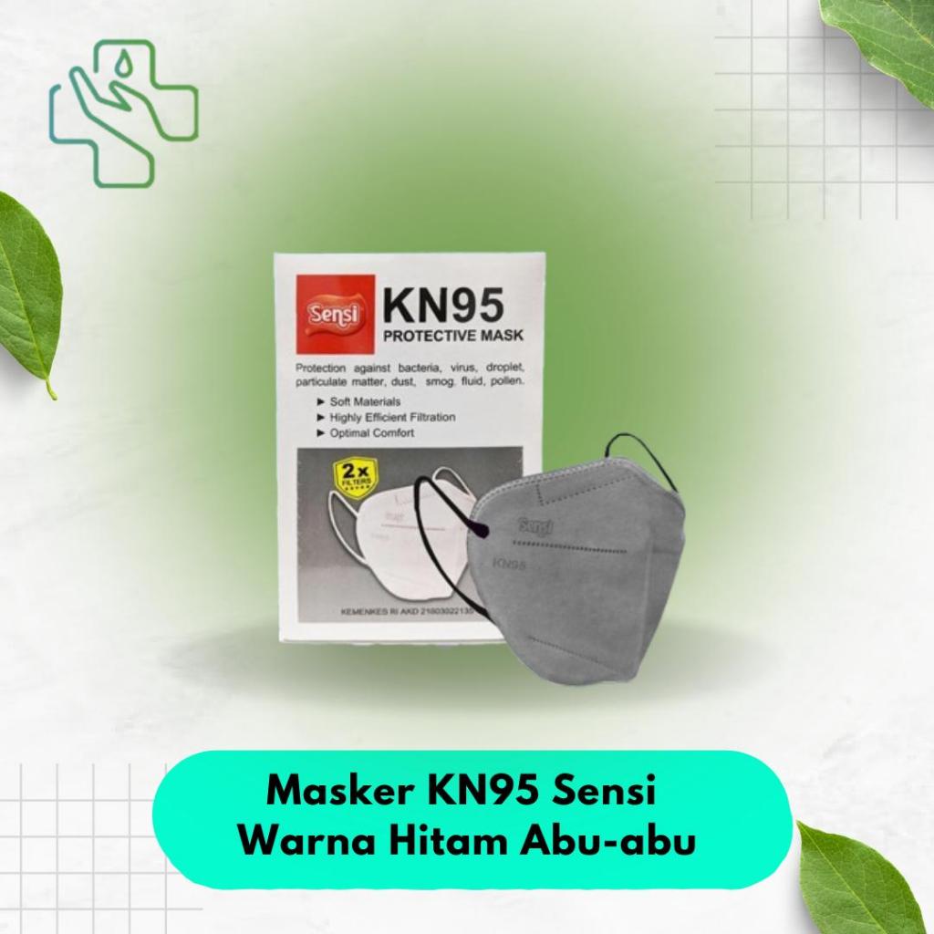 Masker KN95 Sensi Warna Abu Abu Grey
