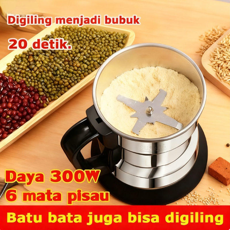 Batu bata bisa pecah Alexd Mesin bubuk tepung Penggiling kopi 400g Grinder Herbal Biji Kacang Obat M
