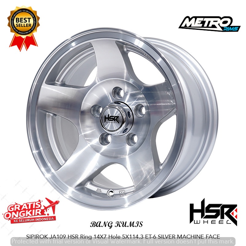 VELG RACING HSR SIPIROK RING 14 UNTUK MOBIL L300 GRAND MAX LUXIO TARUNA-METRO RIMS