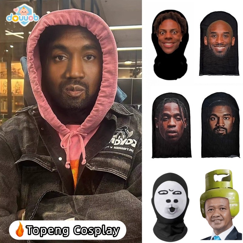 Douuob Topeng Wajah Lucu Viral Topeng Lucu Topeng Kepala Masker Topeng Wajah Topeng Halloween Masker