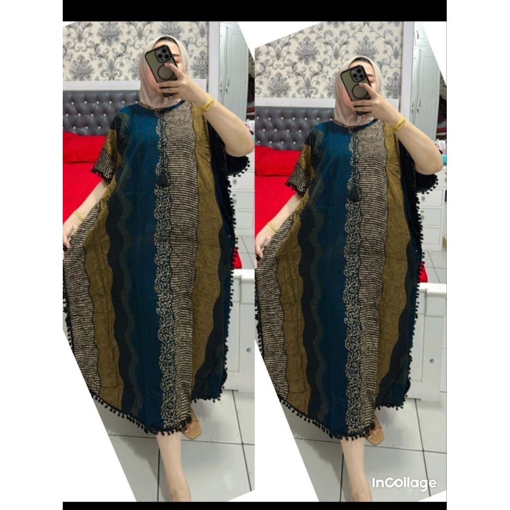 Midi lowo motif  pompom