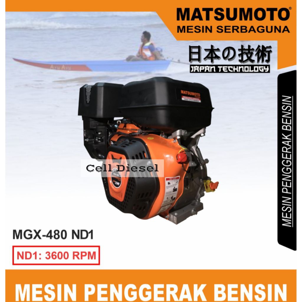 Mesin Penggerak Bensin MATSUMOTO MGX 480 ND1 25 HP