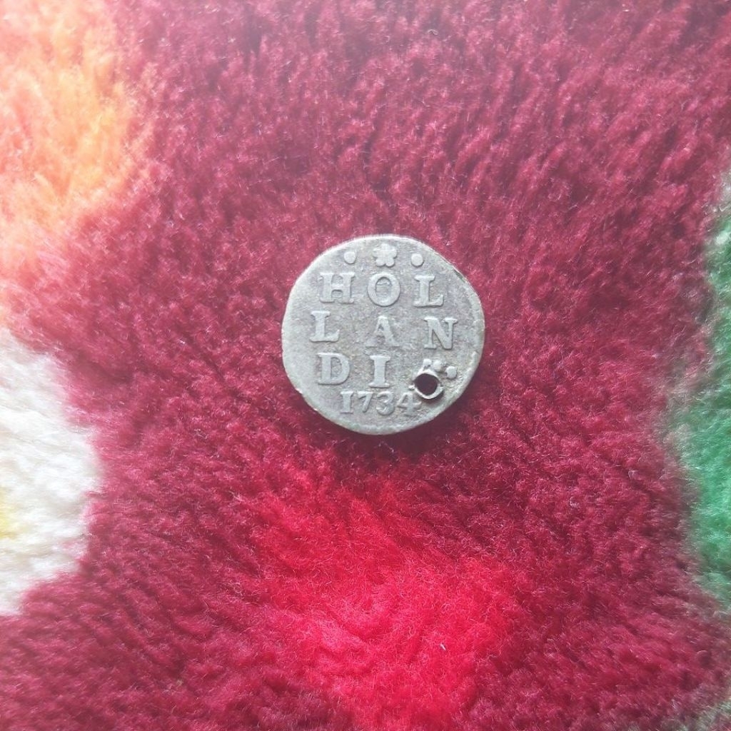 Koin perak Belanda 2 stuiver 1734. asli