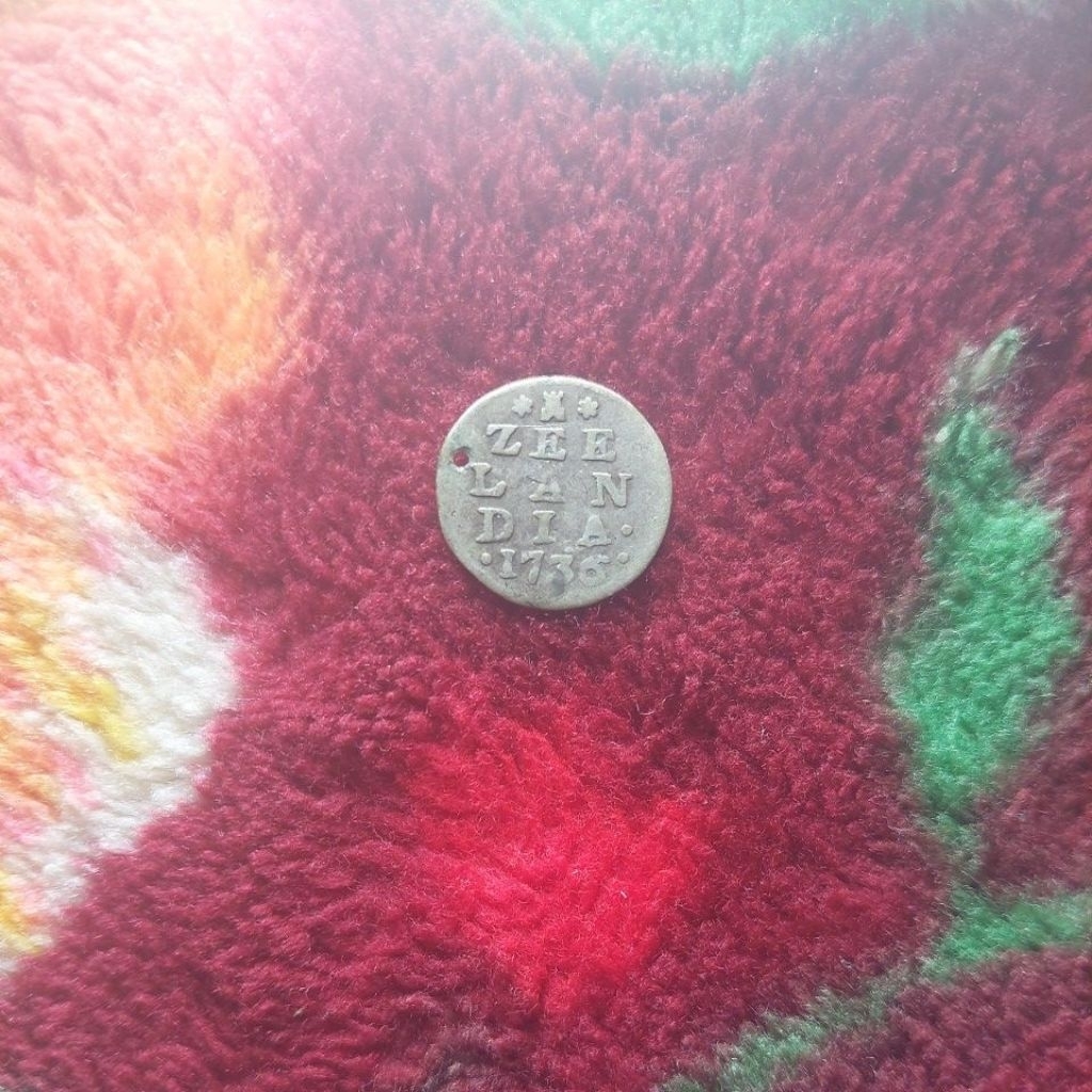 koin perak Zeelandia Tahun 1736. asli