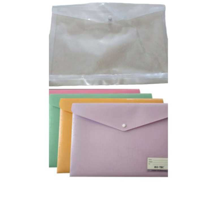 GROSIR Map plastik kancing atau tali A3 A5 F4 folder file