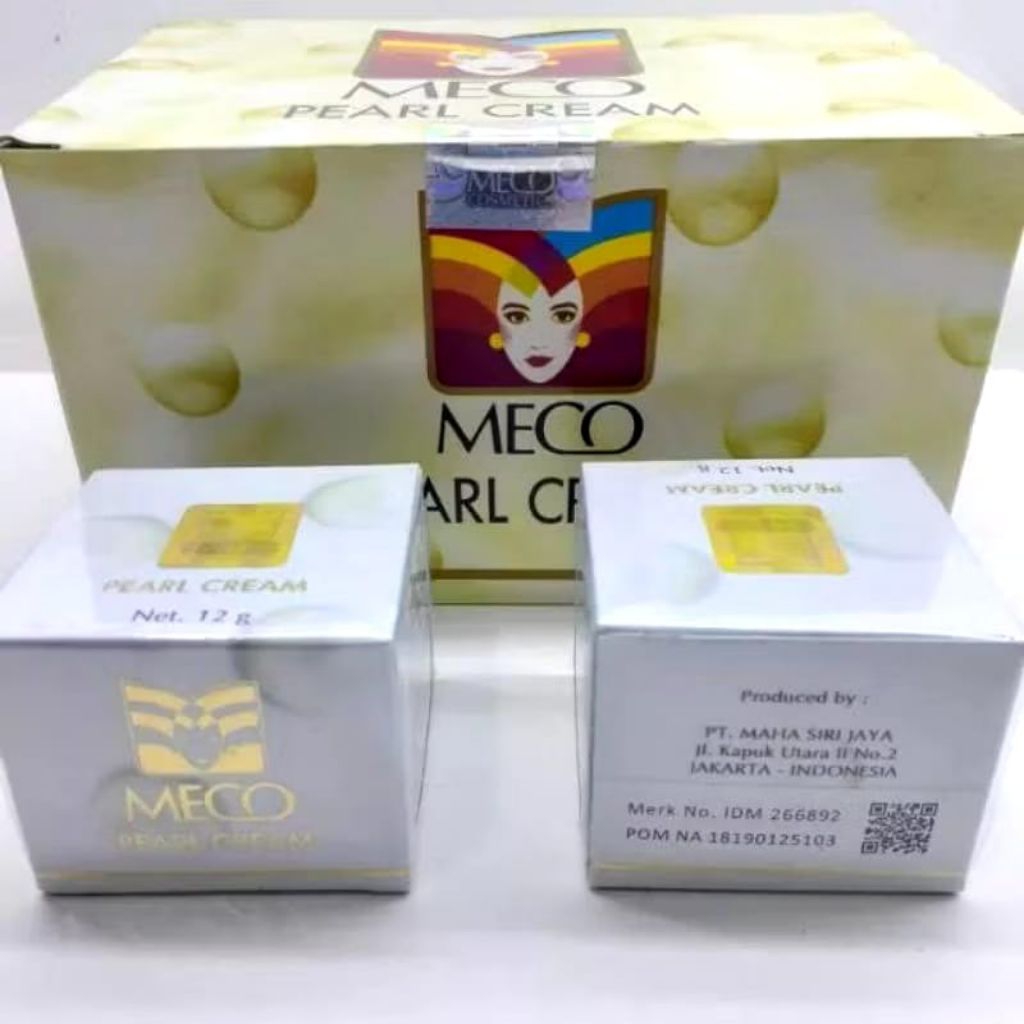 (12 pc) Bedak Meco / Pearly Cream
