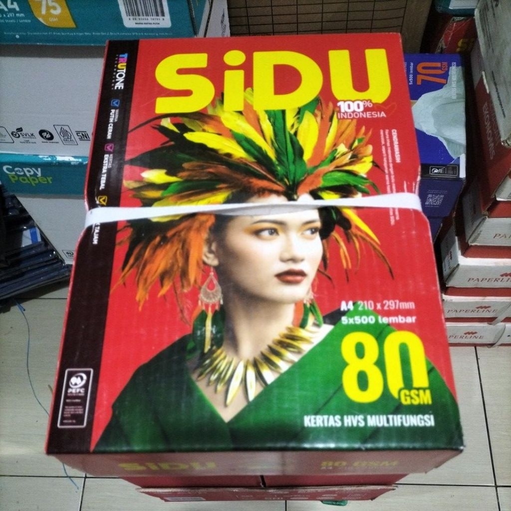 Kertas Hvs A4 80 gram  SIDU  Harga 1 RIM