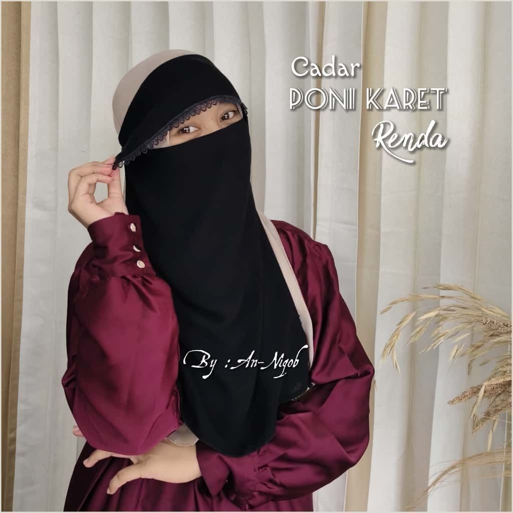 CADAR PONI BANDANA KARET RENDA CADAR NIQOB PONI by An-niqob