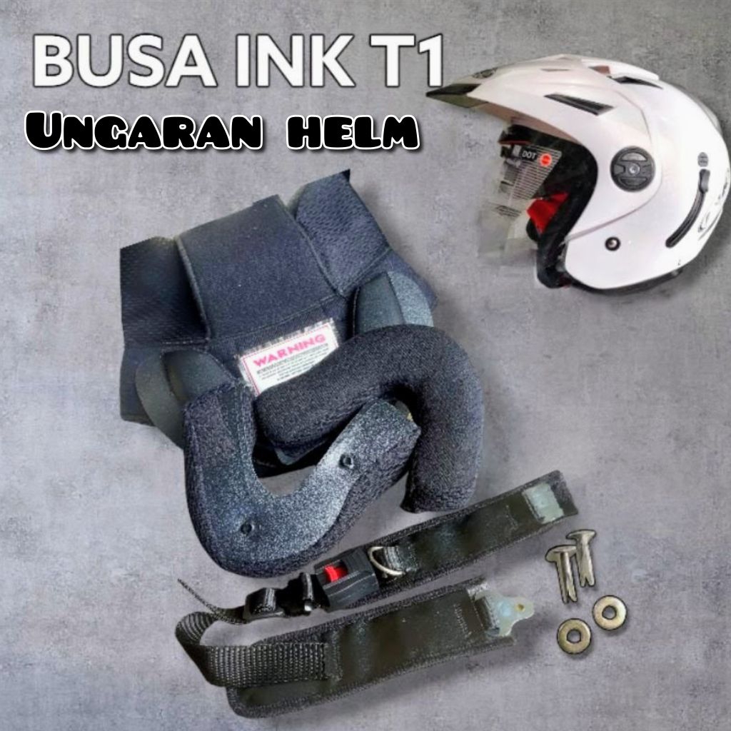 Busa helm INK T1 Daleman busa ink T one Spon ink T1 set black colour