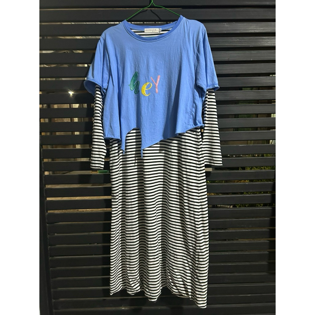 Gamis salur kombinasi - gamis anak - remaja