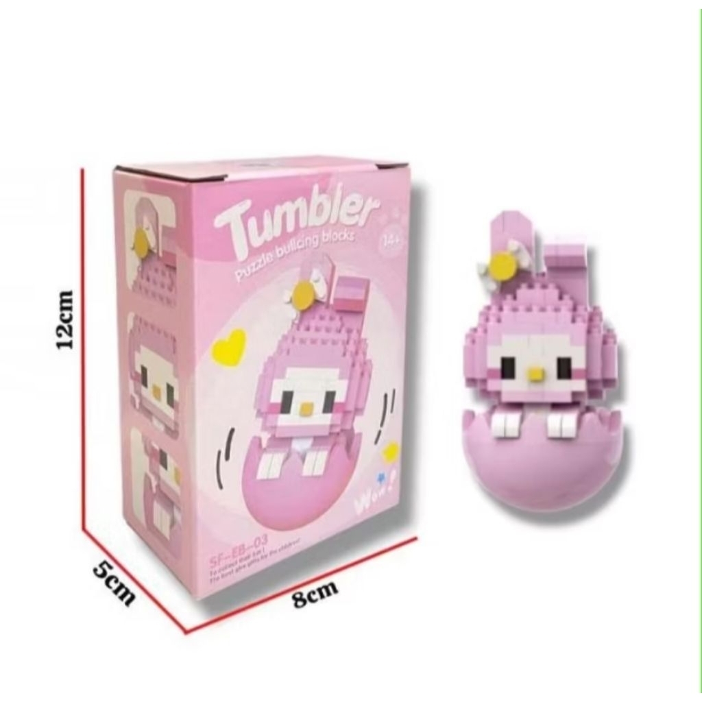 mainan nano brick telur mini Lego pajangan