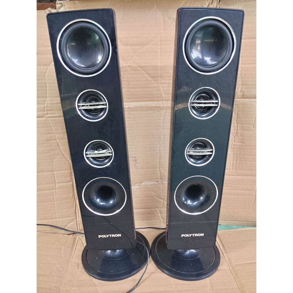 SPEAKER TOWER POLYTRON BEKAS TV LED 24/32 NORMAL