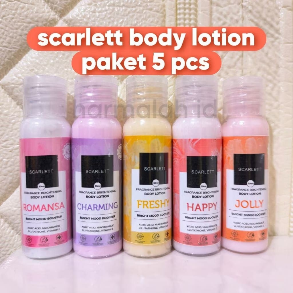 (PCS) Random Scarlet Body lotion Mini 30ml kemasan Travel Tester
