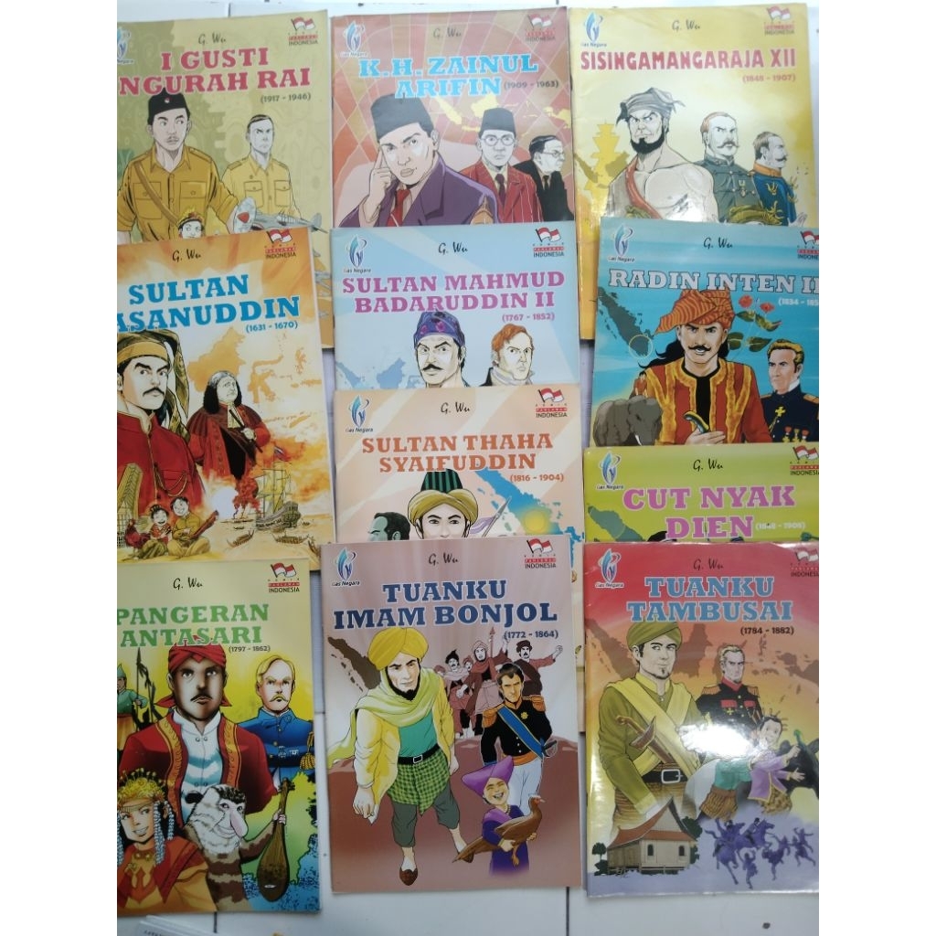 Buku Anak Seri Komik PAHLAWA INDONESIA oleh G. Wu