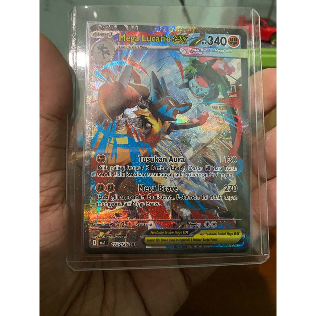 KARTU POKEMON - MEGA LUCARIO EX (175/126) SAR - MA1 - EVOLUSI MEGA