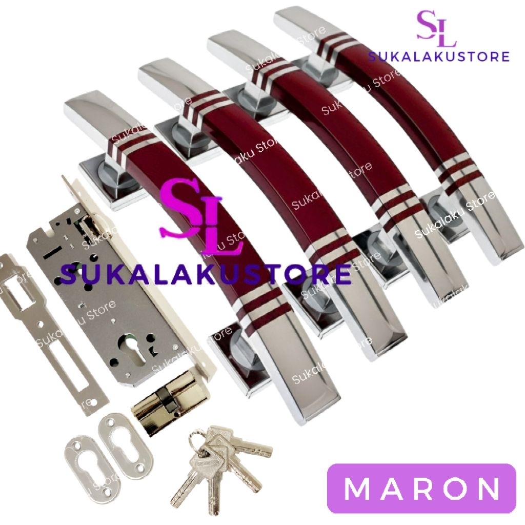 (4biji) Handel pintu rumah model sabit lengkung mewah