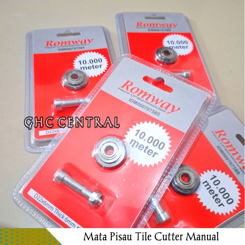 Mata Pisau Pemotongan Keramik Granit Dorong Pisau Tile Cutter manual Romway