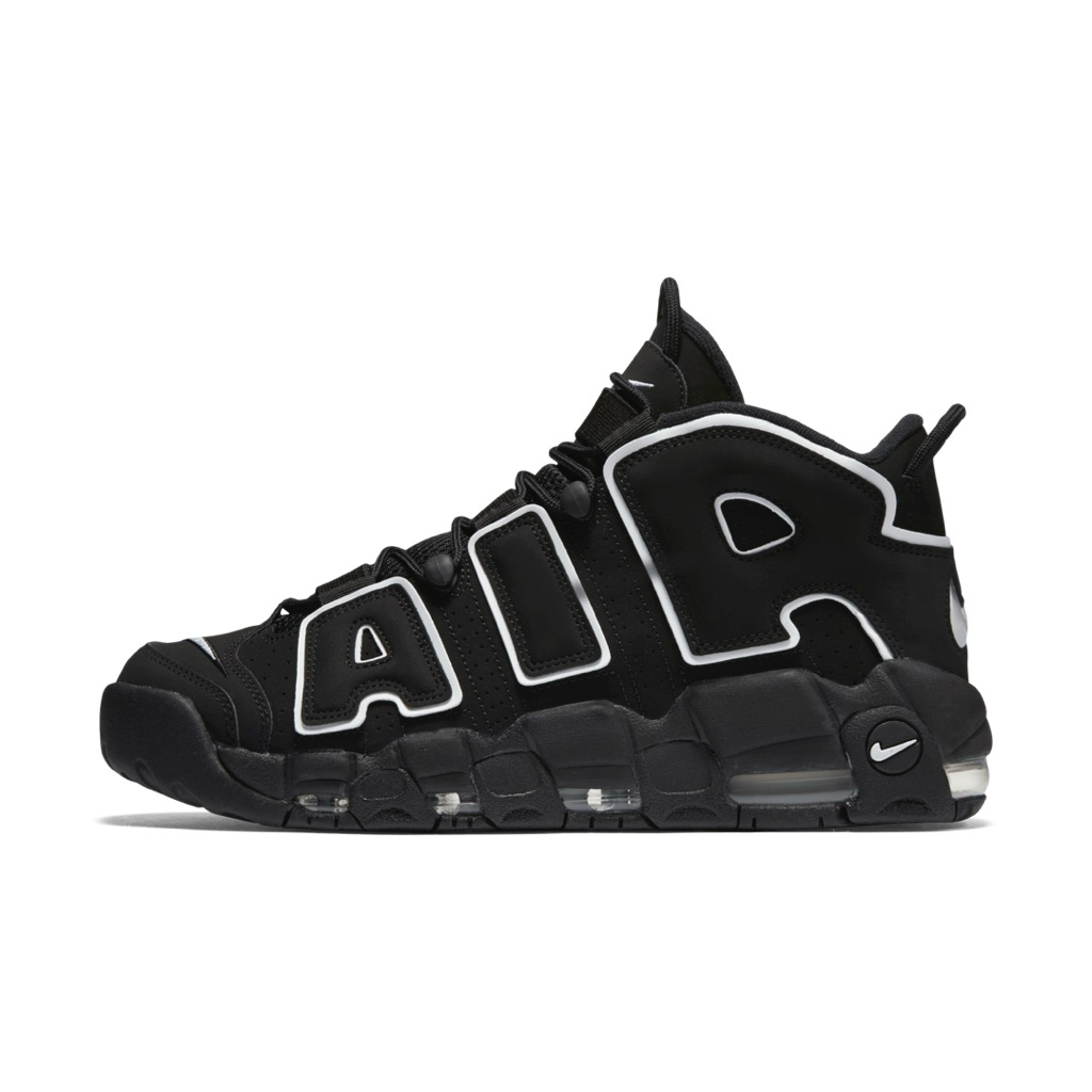 Sepatu Basket Pria Air More Uptempo Black White