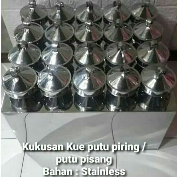 DANDANG/KUKUSAN KUE PUTU PIRING MALAYSIA 1 SET + TUTUP