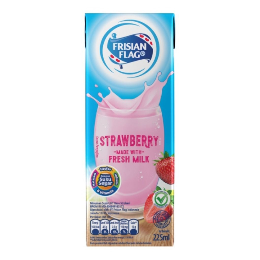Frisian Flag Susu UHT Stroberi Kotak 225 ml