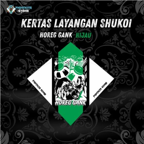 KERTAS LAYANGAN SHUKOI  HOREG GANK 2 WARNA HIJAU & HITAM