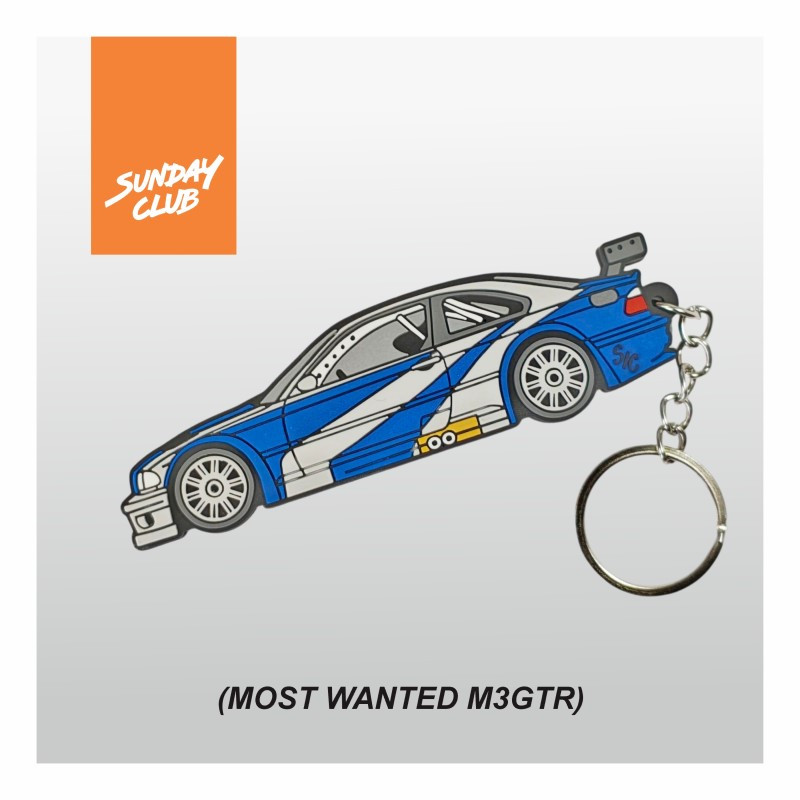 Sunday Club Keychain - BMW M3 GTR Need For Speed Most Wanted NFS Gantungan Hot Wheels