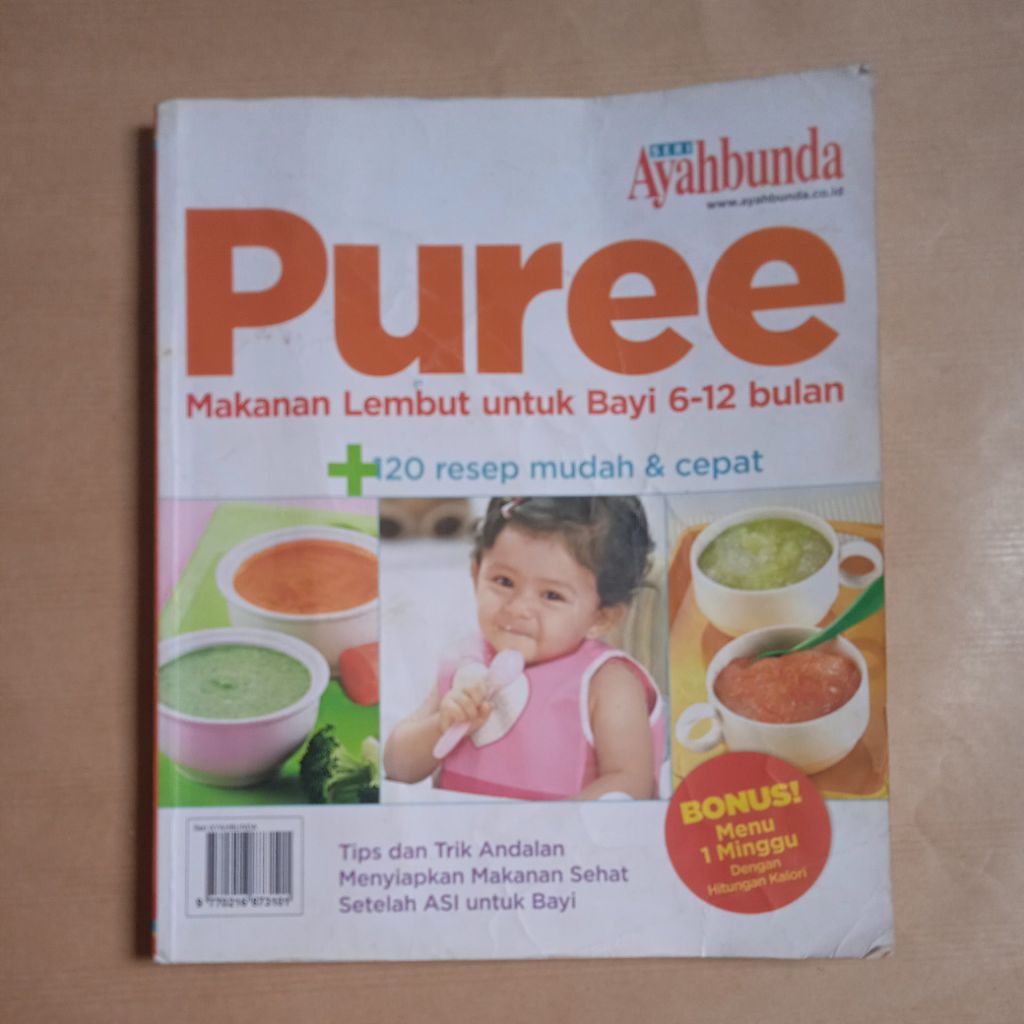 Buku Puree makanan lembut untuk bayi 6 - 12 bulan