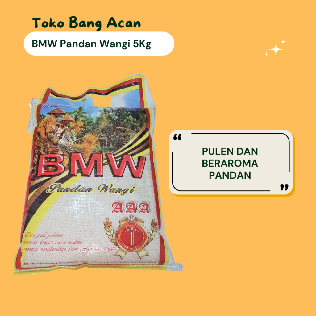 BERAS BMW 5KG / PANDAN WANGI 5KG / BMW PANDAN WANGI 5KG